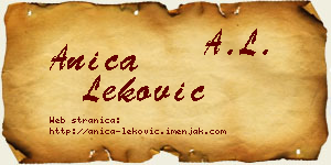 Anica Leković vizit kartica